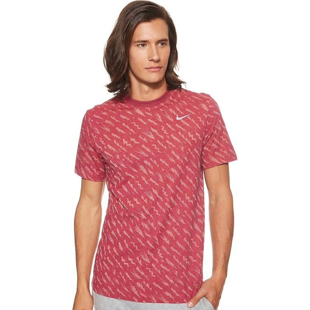 NWT Nike Men's Defect Wear Burnout Running T-Shirt - Large (Red)